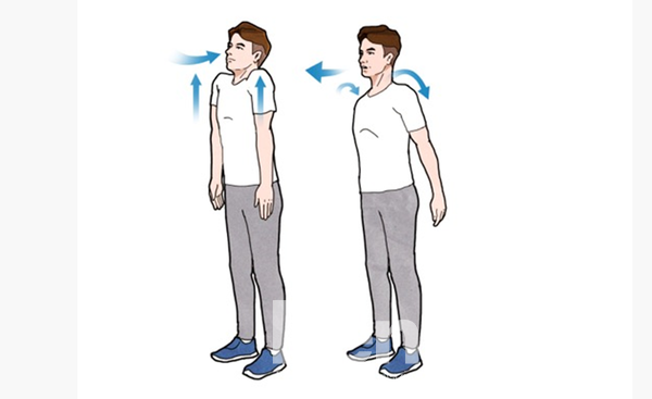 ① 두 손을 가슴 윗부분에 대고 숨을 천천히 내쉰다. ② 숨을 천천히 들이마시면서 가슴이 올라가지 않도록 손으로 지그시 누른다.​​​​​​​③ 숨을 천천히 내쉬면서 손에 힘을 빼고 원래 자세로 돌아온다.