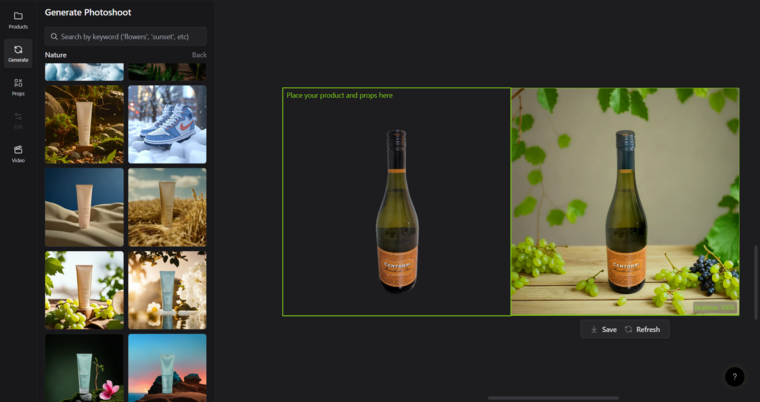 Flair.AI를 사용하면 제품 누끼 이미지 하나로 제품 화보 수준의 이미지를 만들 수 있다. ⓒ Flair.AI<br>
