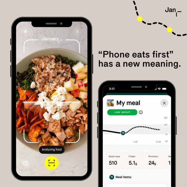 재뉴어리AI의 혈당 모니터링 솔루션. ©January AI