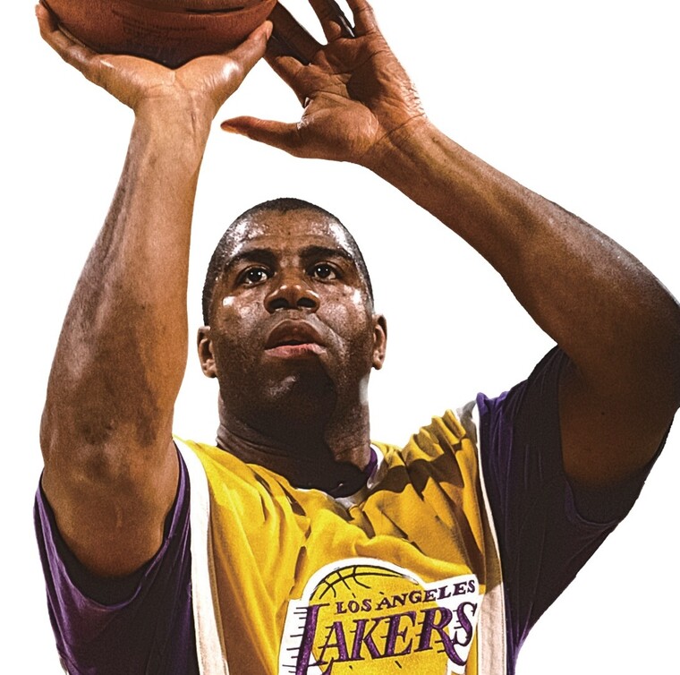 <strong>매직 존슨<br></strong>필살기▶노룩 패스, 빠른 속공<br>대표 업적▶ NBA 챔피언십 통산 5회 우승 /ⓒalamy<br>