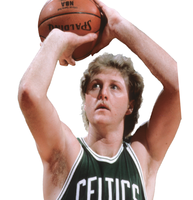 <strong>래리 버드<br></strong>필살기▶ 페이드어웨이 점퍼, 스텝백 점프슛<br>대표 업적▶ NBA 챔피언십 통산 3회 우승 /ⓒalamy<br>