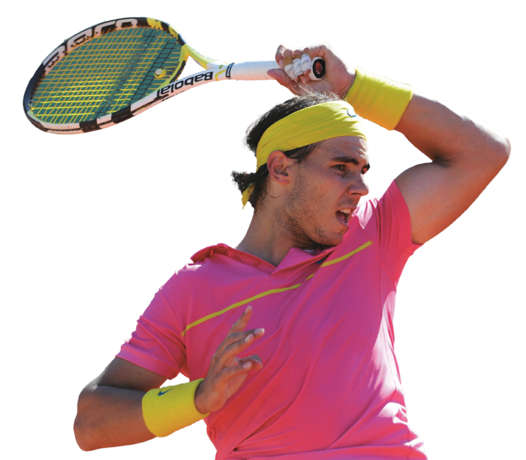 <strong>라파엘 나달</strong><br>필살기▶ 톱스핀을 활용한 포핸드 샷, 코트 커버력<br>대표 업적▶ 2008년, 2010년 윔블던 테니스 대회 우승 /ⓒalamy<br>