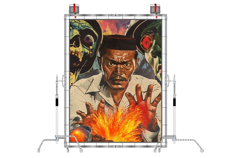 아시아 기반의 갤러리 열 곳이 선보이는 신진 작가 개인전 &lt;포커스 아시아&gt;에 참여한 인도네시아 작가 티모테우스 앙가완 쿠스노의 작품.<br>Timoteus Anggawan Kusno, Frieze Seoul stand 2025(simulation), Kohesi Initiatives<br>